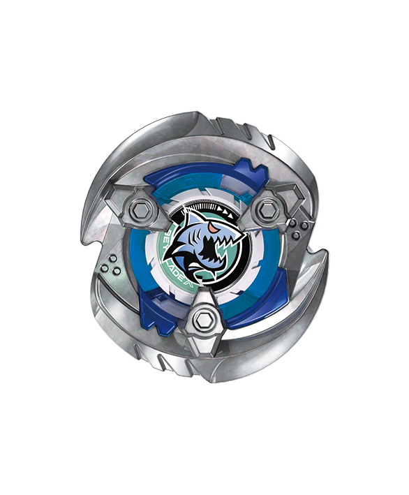 GoBiggeR チタングレー　ゴースト音叉スライダー　シャーク青 Takara Tomy Beyblade X | CX-11 Shark Gill 5-60FB - NWOP