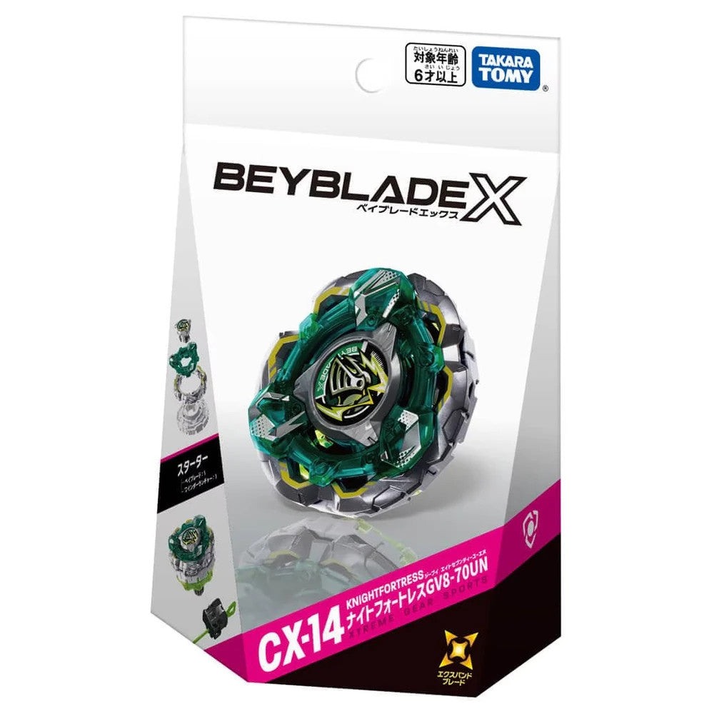 Takara Tomy Beyblade X | CX-14 Starter Knight Fortress GV8-70UN