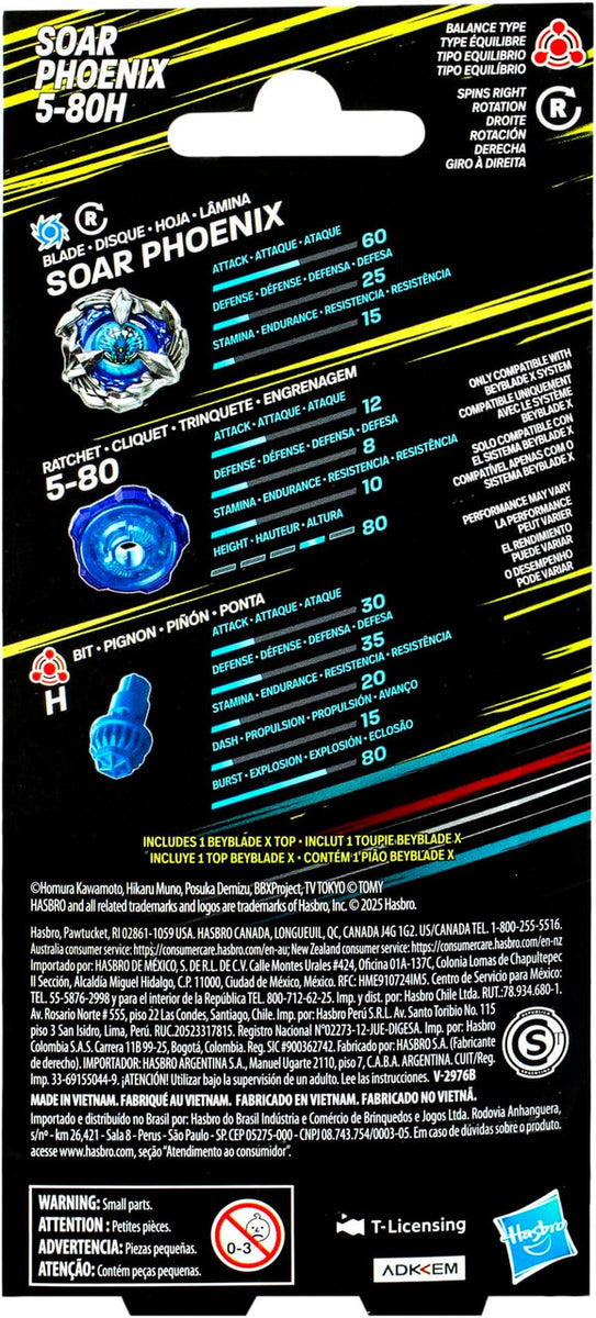 Soar.ページ Hasbro Beyblade X | Booster Soar Phoenix Wing 5-80H – SpinCityImports