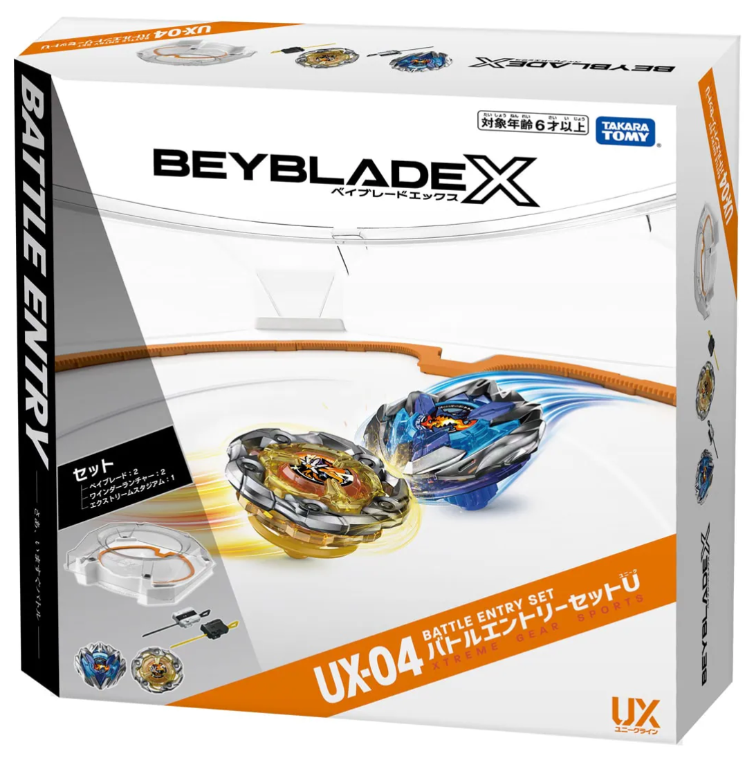 Takara Tomy Beyblade X | UX-04 Battle Entry Set with Stadium Takara Tomy Beyblade X | UX-04 Battle Entry Set with Stadium