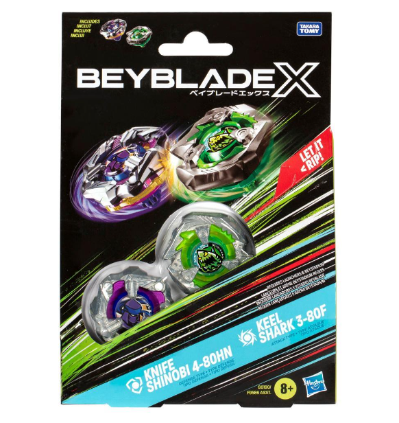 Hasbro Beyblade X | Knife Shinobi & Keel Shark Dual Pack
