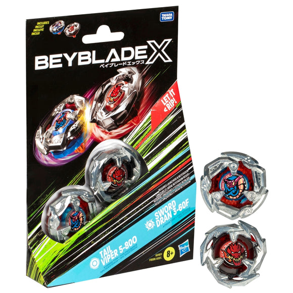 Hasbro Beyblade X | Tail Viper & Sword Dran Dual Pack | G0197