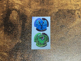 Alternate Art UX Foil Gear Chip Sticker Pack Wave 2 Green Tyranno & Blue Phoenix