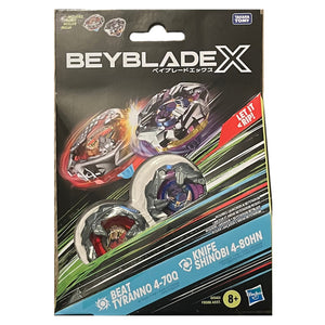 Hasbro Beyblade X | Beat Tyranno 4-70Q and Knife Shinobi 4-80HN | G1542