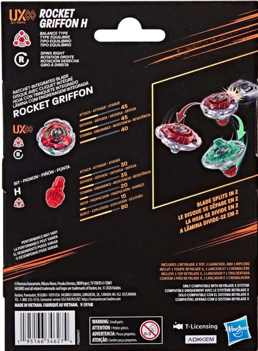Hasbro Beyblade X | Starter Bullet Griffon / Rocket Griffon H
