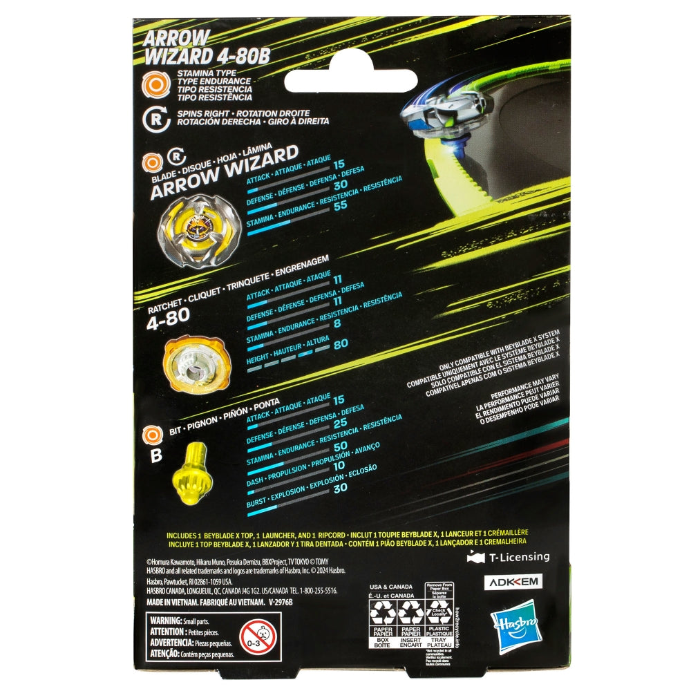 Hasbro Beyblade X | Starter Arrow Wizard 4-80B | F9582