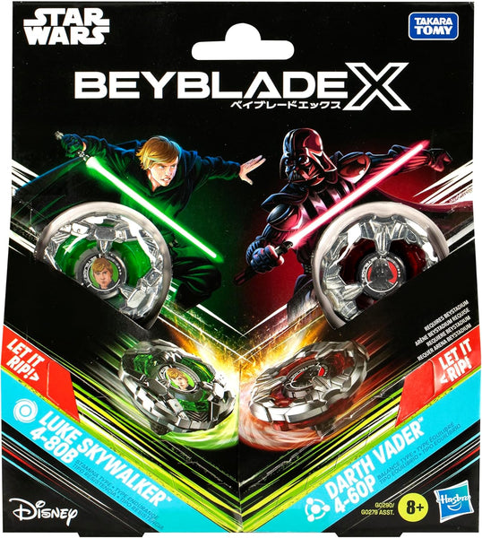 Hasbro Beyblade X | Luke Skywalker 4-80B and Darth Vader 4-60P